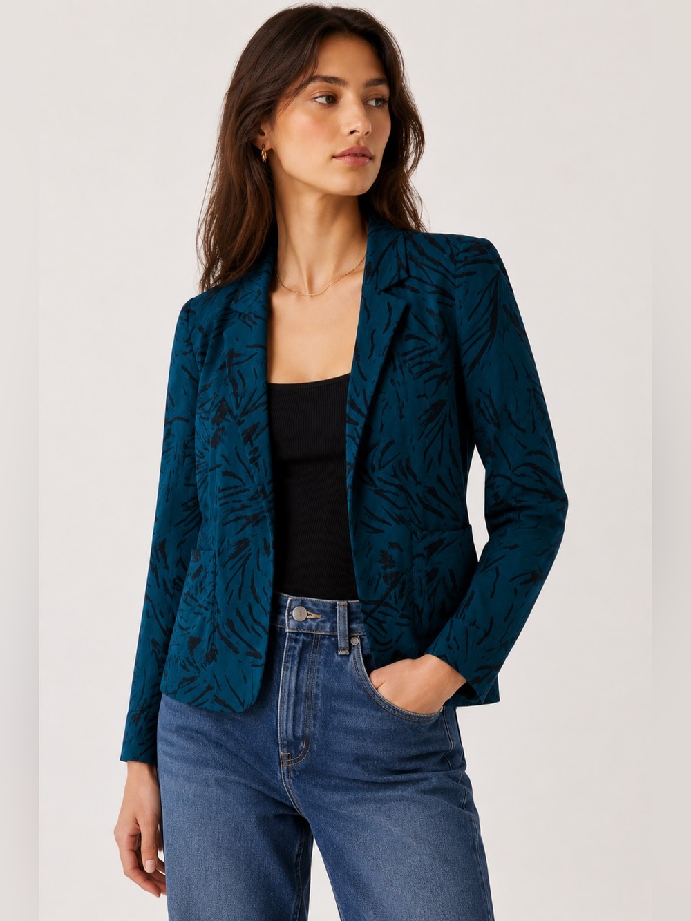 Aritzia Talula sz 4 Teal and Black Blazer